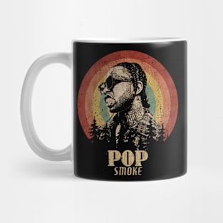 Retro Sunset Pop Smoke Rapper Mug